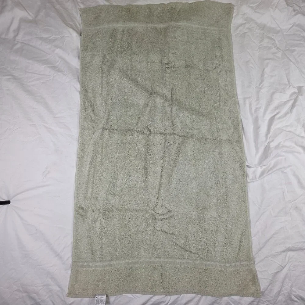 Vintage Charisma By Fieldcrest Bath Towel 100% Cotton Green Absorbent